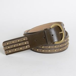 Brown Leather & Dark Tan*Nine West Belt* NWOT S